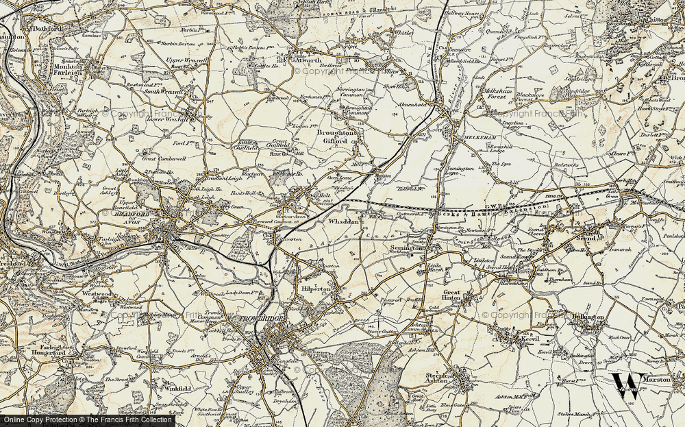 Old Map of Whaddon, 1898-1899 in 1898-1899