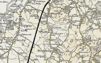 Old map of Whaddon in 1898-1900