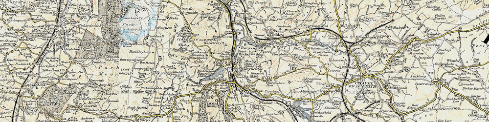 Old map of Whaley Bridge in 1902-1903
