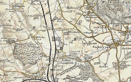 Old map of Whaley Thorns in 1902-1903