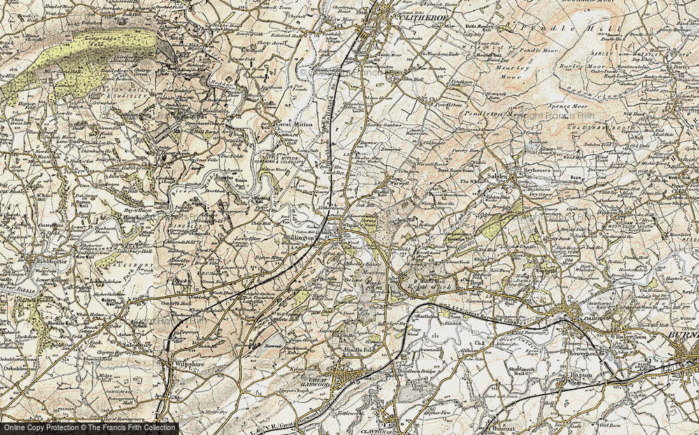 Old Map of Whalley, 1903-1904 in 1903-1904
