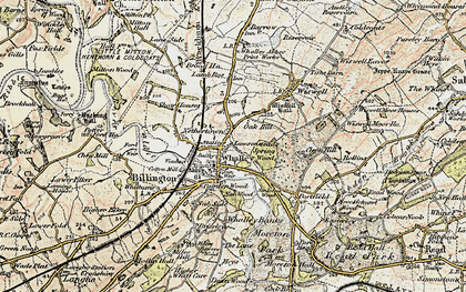 Old map of Whalley in 1903-1904