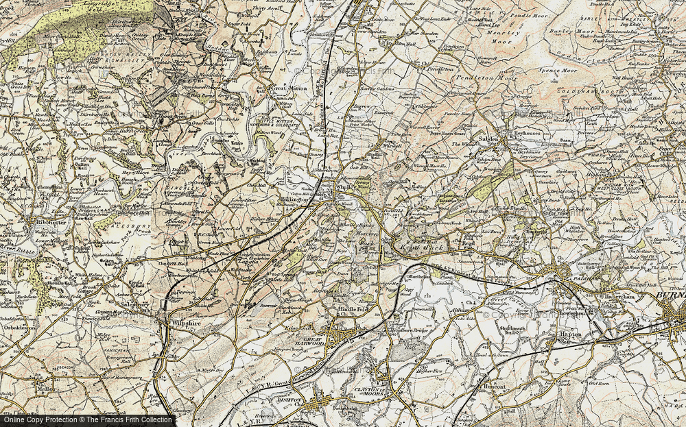 Old Map of Whalley Banks, 1903-1904 in 1903-1904