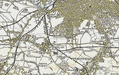 Old map of Whalley Range in 1903