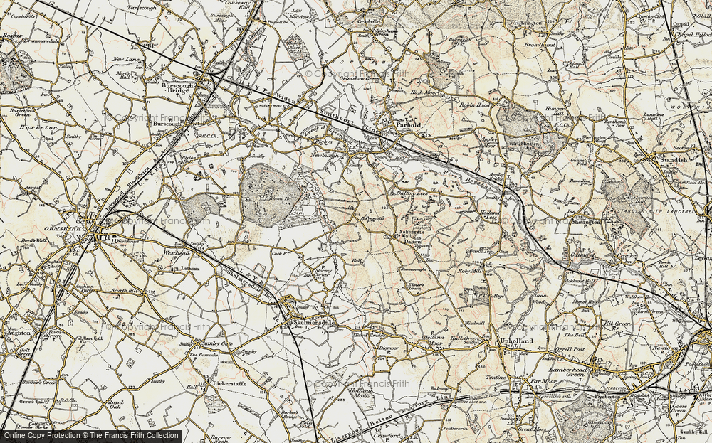 Old Map of Historic Map covering Ashtons in 1902-1903