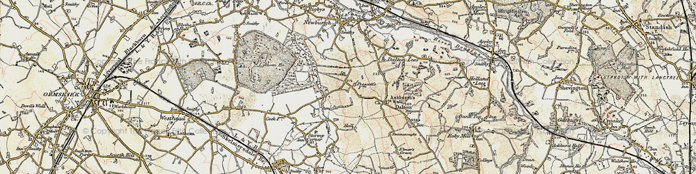 Old map of Ashtons in 1902-1903