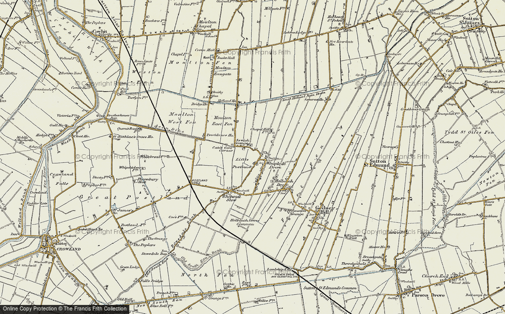 Old Map of Historic Map covering Aswick Grange in 1901-1902