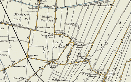 Old map of Aswick Grange in 1901-1902