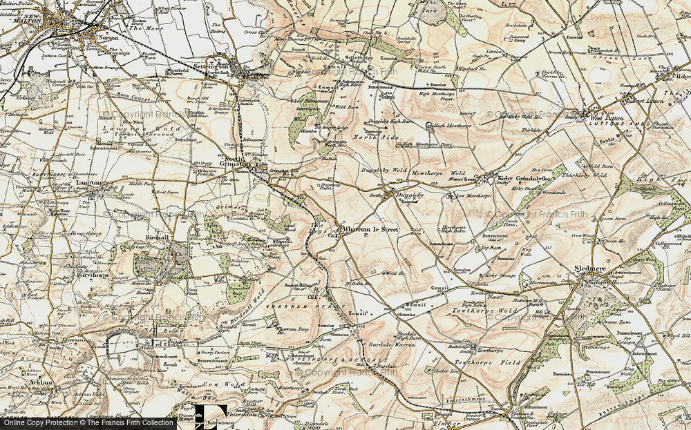 Old Map of Wharram le Street, 1903-1904 in 1903-1904