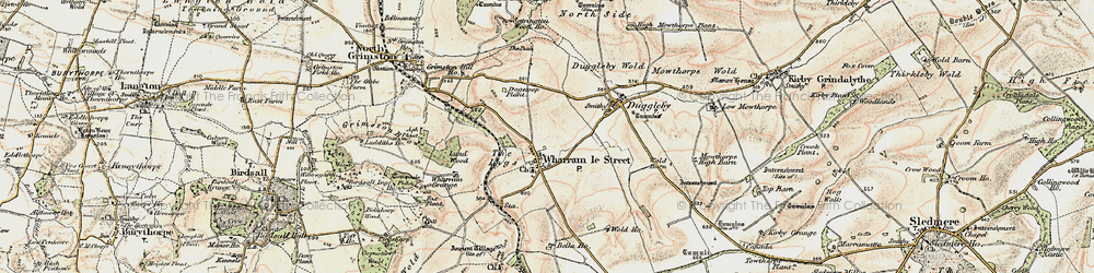 Old map of Wharram le Street in 1903-1904