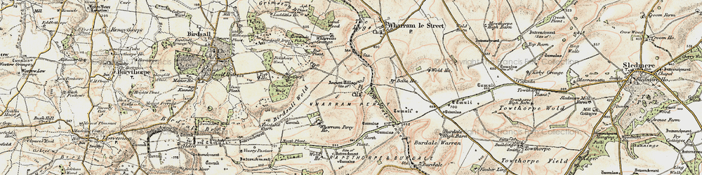 Old map of Wharram Percy in 1903-1904