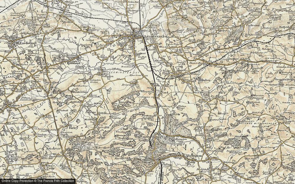Old Map of Wharton, 1900-1902 in 1900-1902