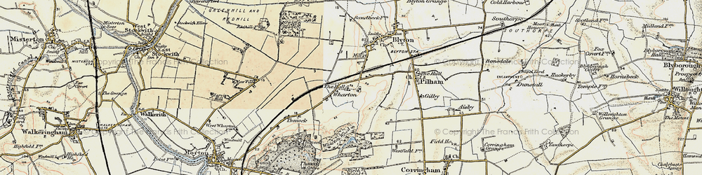 Old map of Wharton Wood in 1903