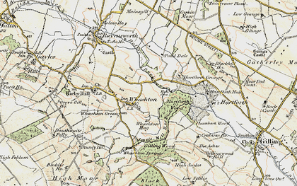 Old map of Whashton Hag in 1903-1904