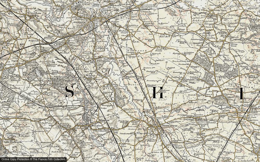 Old Map of Whatcroft, 1902-1903 in 1902-1903