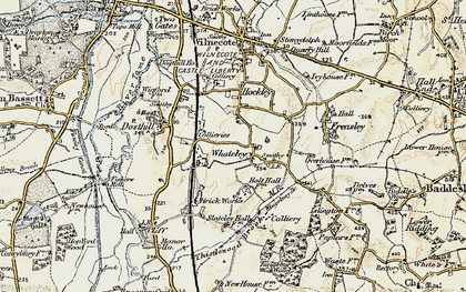 Old map of Whateley in 1901-1902