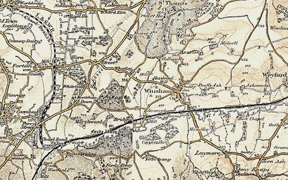 Old map of Whatley in 1898-1899