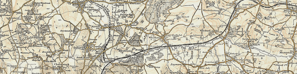 Old map of Whatley in 1898-1899
