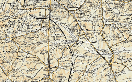Old map of Whatlington in 1898