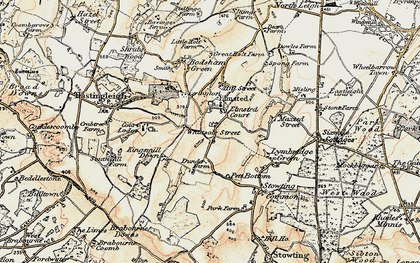 Old map of Whatsole Street in 1898-1899