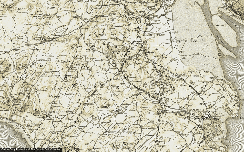 Old Map of Historic Map covering Boreland of Longcastle in 1905