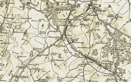 Old map of Barnbarroch in 1905