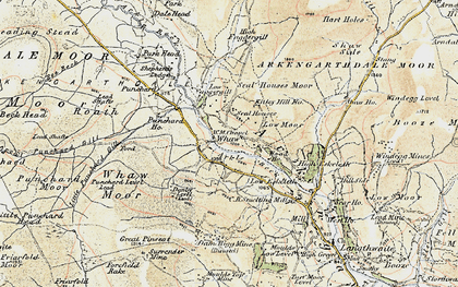 Old map of Whaw in 1903-1904