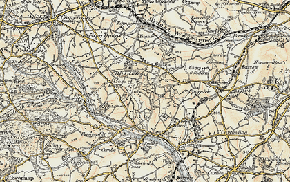 Old map of Wheal Baddon in 1900