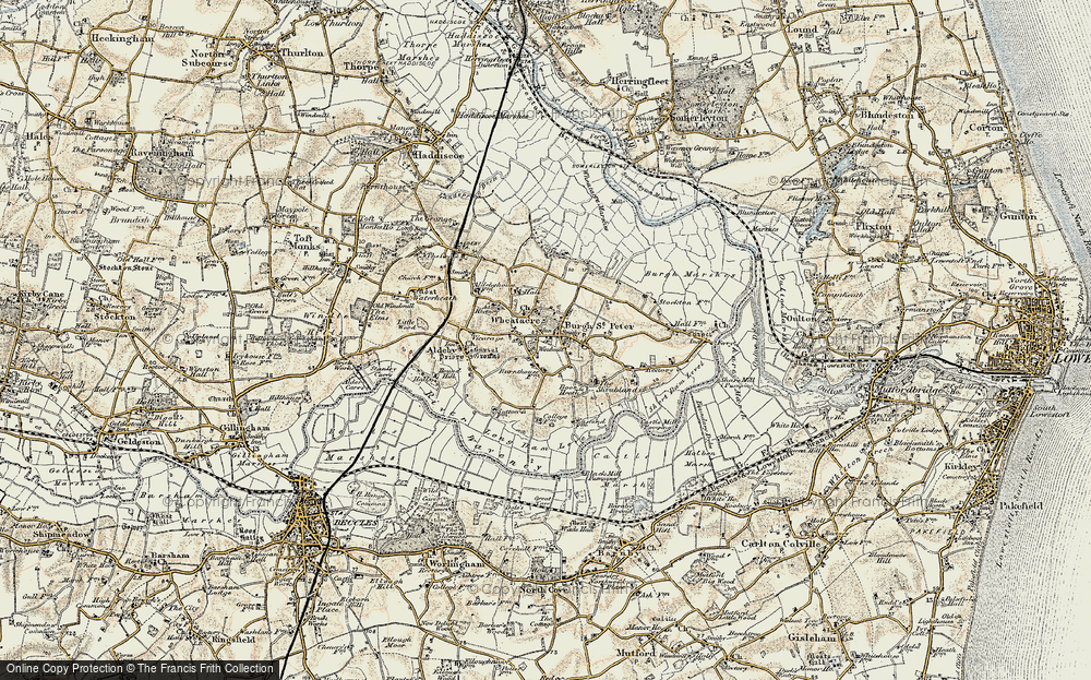 Old Map of Wheatacre, 1901-1902 in 1901-1902