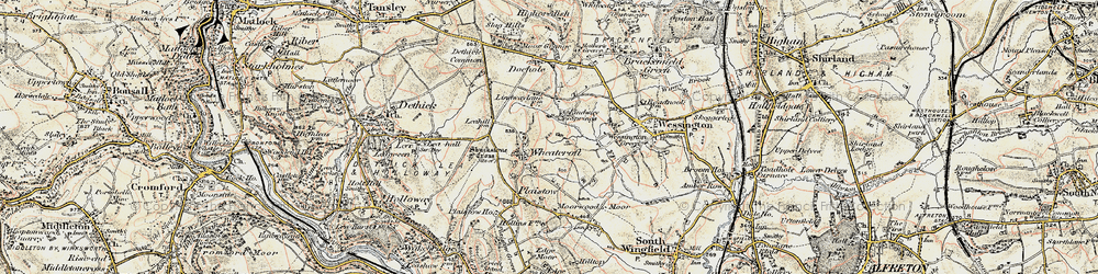 Old map of Lindway Springs in 1902-1903