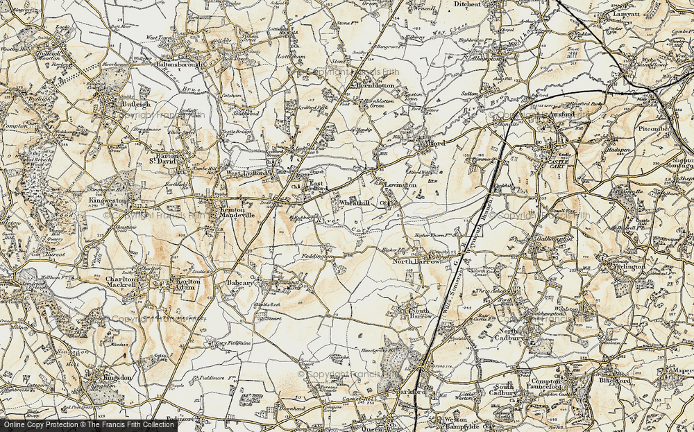 Old Map of Wheathill, 1899 in 1899