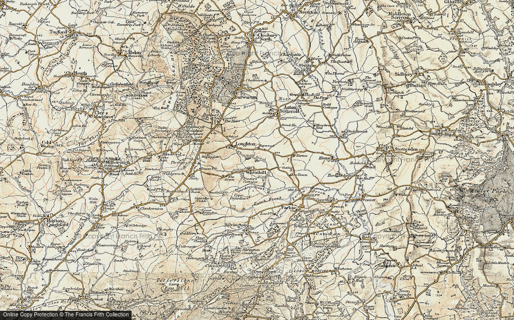 Old Map of Wheathill, 1901-1902 in 1901-1902