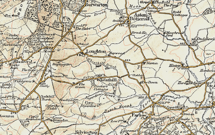 Old map of Wheathill in 1901-1902