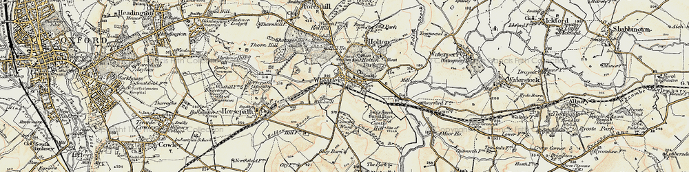 Old map of Wheatley in 1897-1899