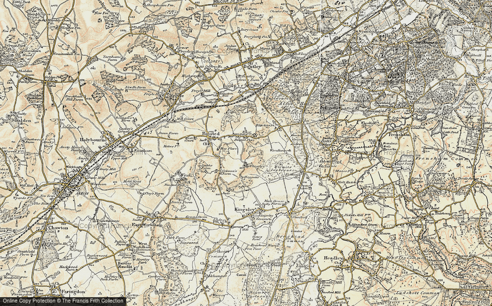 Old Map of Historic Map covering Binstead Place in 1897-1909