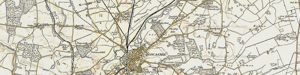 Old map of Bentley Common in 1903