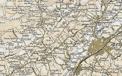Old map of Cuckstool Lane Top in 1903-1904