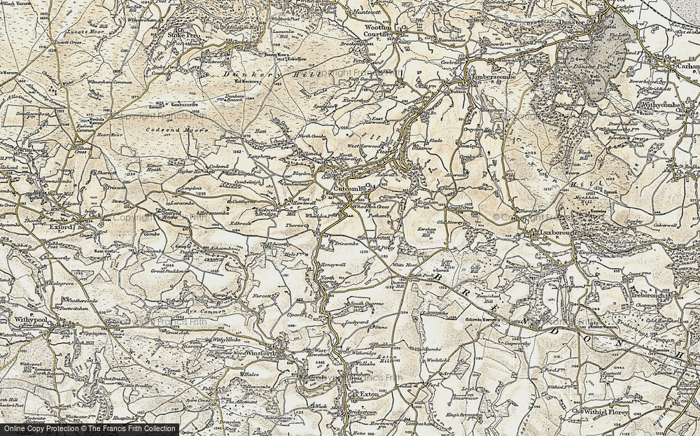 Old Map of Historic Map covering White Moor in 1898-1900