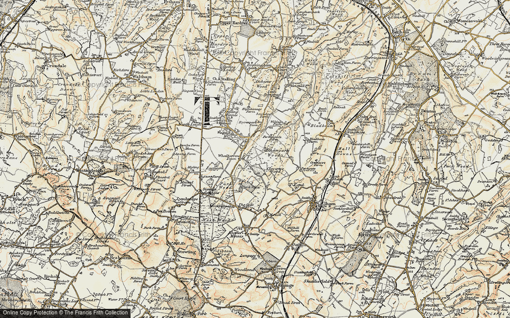 Old Map of Wheelbarrow Town, 1898-1899 in 1898-1899