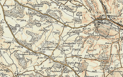Old map of Wheeler End in 1897-1898