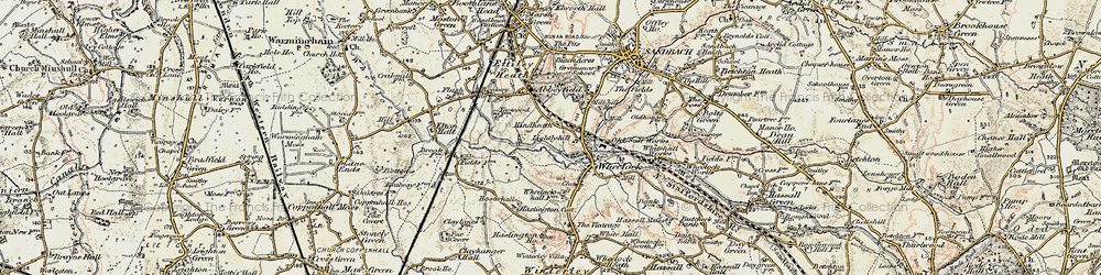 Old map of Wheelock in 1902-1903