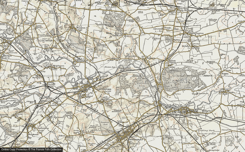 Old Map of Wheldale, 1903 in 1903