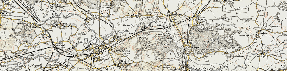 Old map of Wheldale in 1903