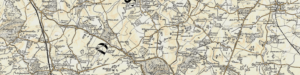 Old map of Arbury Wood in 1898-1899