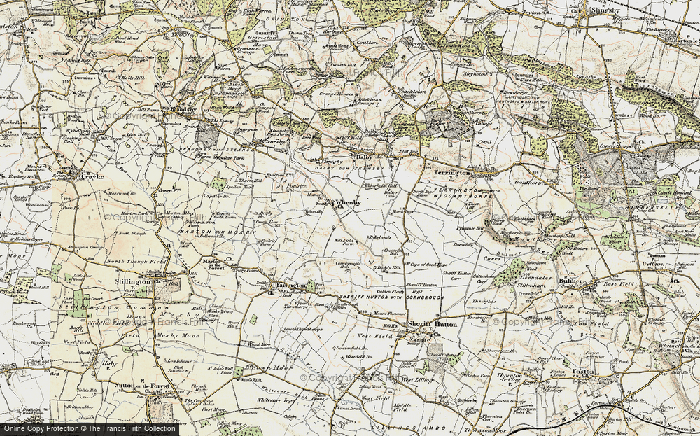 Old Map of Whenby, 1903-1904 in 1903-1904