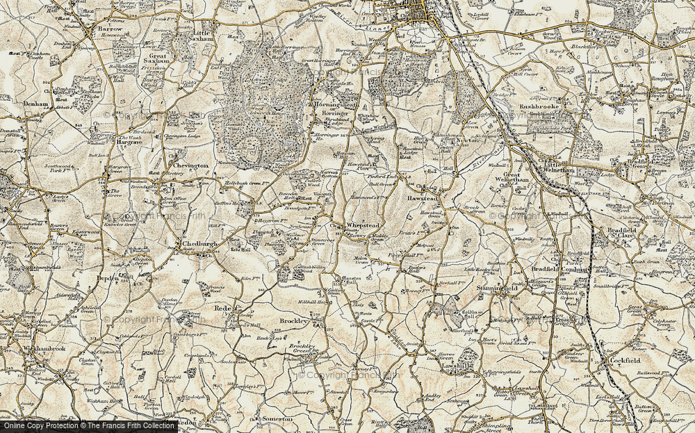 Old Map of Whepstead, 1899-1901 in 1899-1901