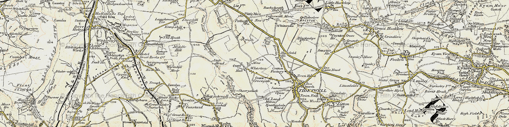 Old map of Wheston in 1902-1903