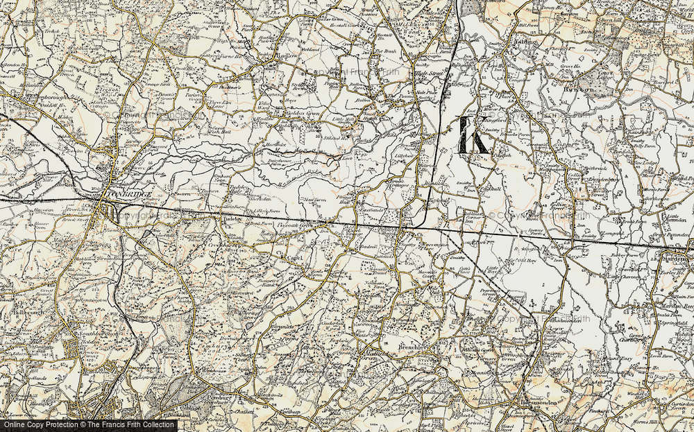 Old Map of Whetsted, 1897-1898 in 1897-1898