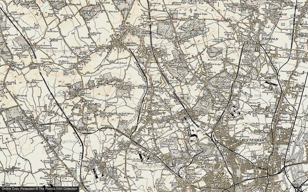 Old Map of Whetstone, 1897-1898 in 1897-1898