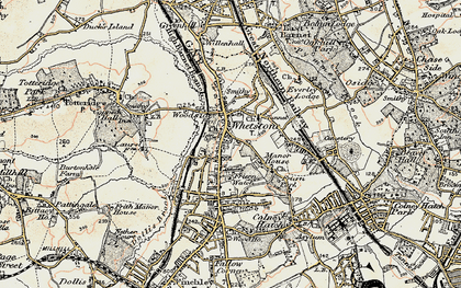 Old map of Whetstone in 1897-1898